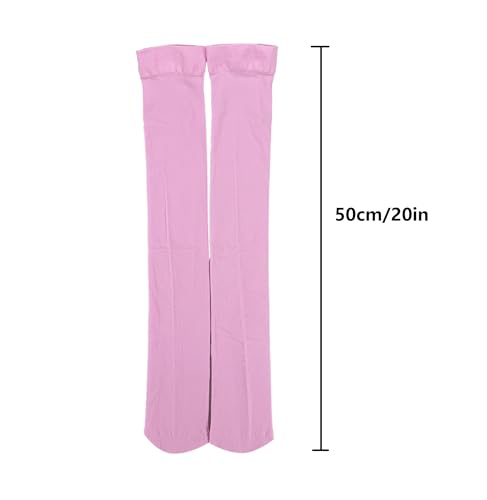 Image of Women's Opaque Stretchy Nylon Over Knee Thigh High Stockings Costume Socks