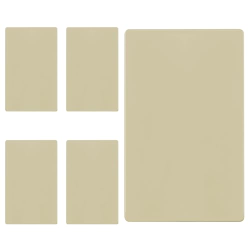 Image of ENERLITES Screwless Blank Wall Plate, Child Safe Blank Device Outlet Cover, Standard Size, 1-Gang 4.68 inch x 2.93 inch, Polycarbonate Thermoplastic, UL Listed, SI8801-I-5PCS, Glossy, Ivory, 5 Pack