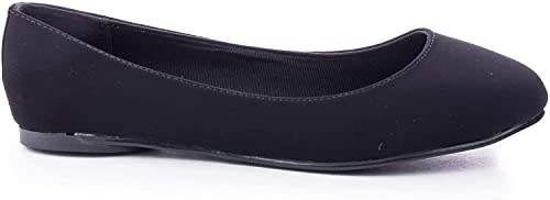 Soda Kreme Women's Comfort Round Toe Cushioned Gel Memory Foam Ballerina Flat Mve Shoes