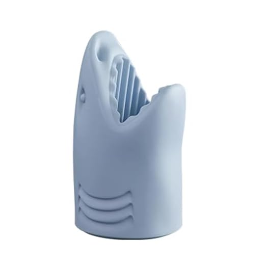 MMOU Portaombrelli Supporto per Bastone da Passeggio Design Moderno E Semplice personalità Unica A Forma di Squalo Decorazione Creativa Secchio per Ombrelli (Color : Light Blue)