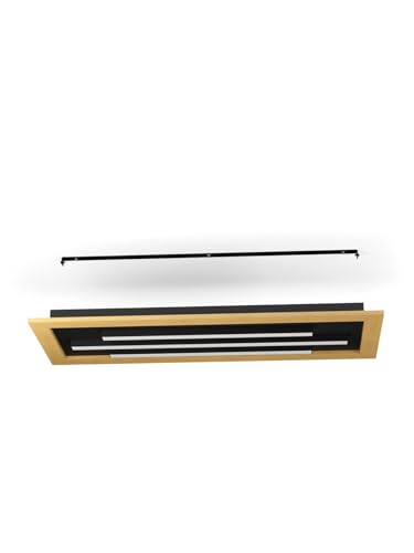 Plafonnier LED moderne salon design bois télécommande GL1666 - 2