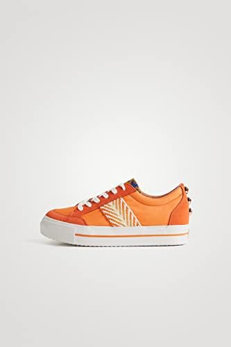 Desigual Women's Casual Sneaker, Orange, 10 | Image 6