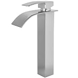 VALAZ Rubinetto Bagno Lavabo Cascata Cromo | Miscelatore Lavabo Bagno Acqua Fredda e Calda, Risparmio Acqua | Installazione Facile e Veloce | Ottone, Inossidabile, Elegante, Serie Aljibe