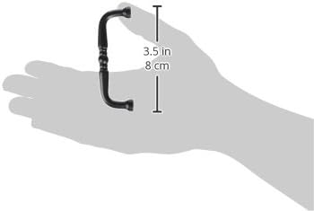 Miniatura 8 de Amerock  Mango de gabinete  Negro mate  3 pulgadas (2.992 in) de centro a centro  Patrimonio diario  Paquete de 2 unidades  Jaladera de cajón  Asa