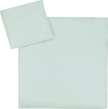 Hergestellt in Deutschland Julius Zöllner Bettwäsche 80x80 + 35x40 uni aqua mint