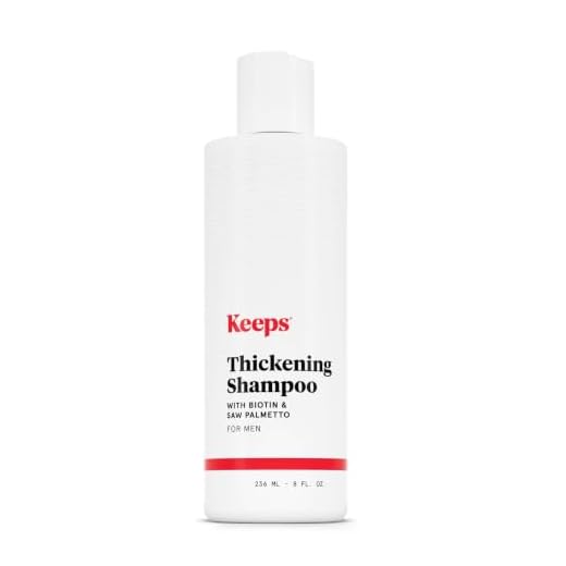Keeps Biotin Mens Shampoo for Thinning Hair and Hair Loss, 8 Ounces - Hair Thickening Shampoo - Hair Growth Treatment & DHT Blocker for Men - Infused with Biotin, Caffeine, & Saw Palmetto