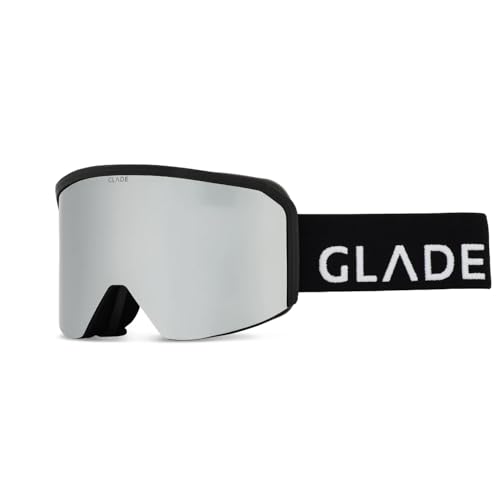 GLADE Mesa Ski Goggles Silver/Black Anti-Fog Interchangeable Lens System Polarized 100% UVA/UVB Protection Medium Fit Designed in Colorado