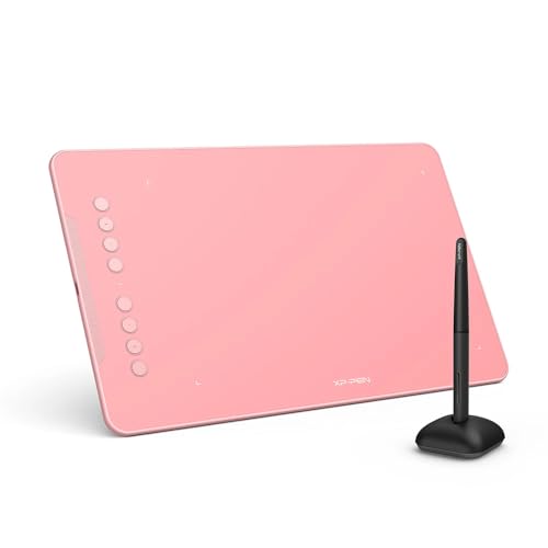 Mesa Digitalizadora XP-Pen Deco 01 V3 Rosa 8 Teclas de Atalho 16384 Níveis de Pressão
