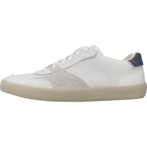 Geox Homme U AFFILE B Basket, White/Avio, 44 EU