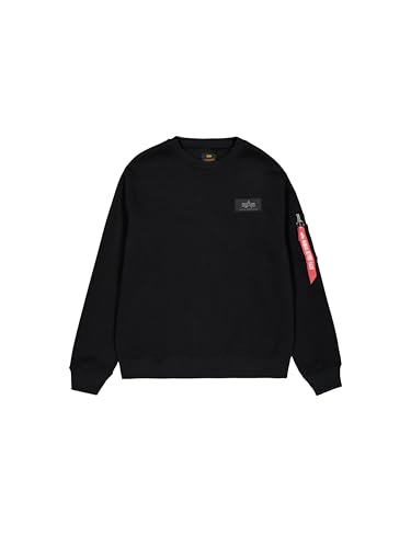 Alpha Industries Back Print Crewneck pull homme anti-déformation pour un style impeccable