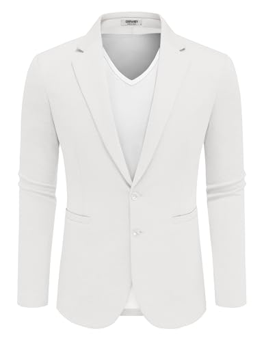Image of COOFANDY Men's Casual Knit Blazer Two Button Lightweight Sport Coats Suit Jacket