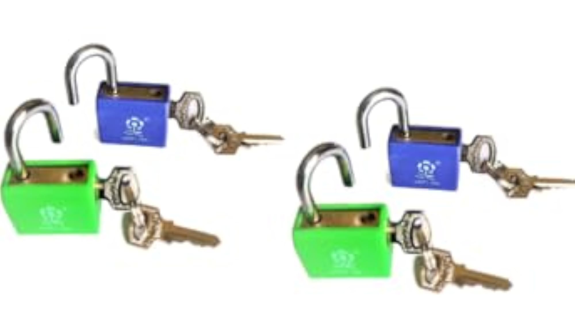 Small Size Padlocks for Securing Luggage, Pack of 4