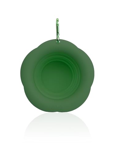 Maogoublue 携帯ペットボウル 折り畳み ペットボウル 花の形 可愛い 犬猫用ボウル ペット食器 給水器 給餌器 持ち運び 水飲み フードボウル トラベルボウル 犬 皿 散歩 水 伸縮 災害 携帯便利 超軽量 登山釦付き シリコン 耐熱 350ml