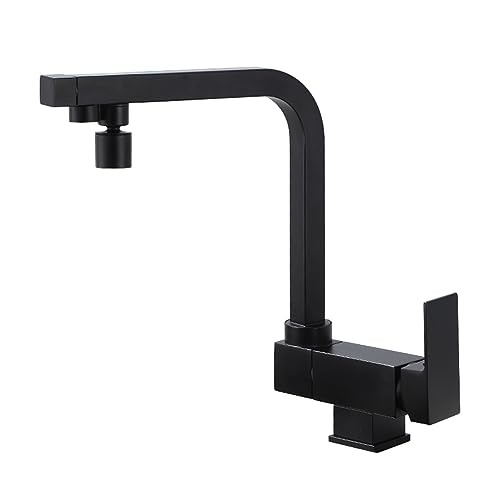 Robinet d'eau potable 2 levier d'évier au design noir pliant rotatif cuisine