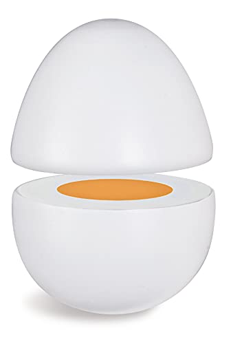 Eichhorn 100003737 - Eierbox mit 6 Eiern, 3X mit Magnetfunktion, 10,5x16x7cm, Kaufladenzubehör, Birkenholz