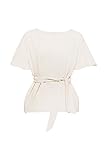  ESPRIT Bluse mit Leinen und Rüschen-Ärmeln
