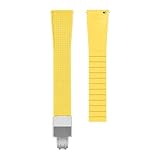 Cinturino in gomma Fluoro compatibile con Breitling compatibile con Rolex universale FKM con fibbia pieghevole a sgancio rapido compatibile con Omega