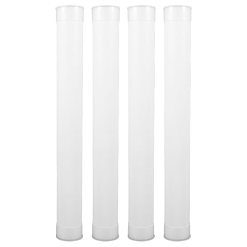 EXHUMKY Set 4 Tubi in Plastica con Tappo, Contenitori Rotondi 3,5x31 Cm per Stoccaggio e Trasporto Poster, Tubi da Viaggio Leggeri e Sigillati Contro Umidità per Casa, Ufficio e Attività