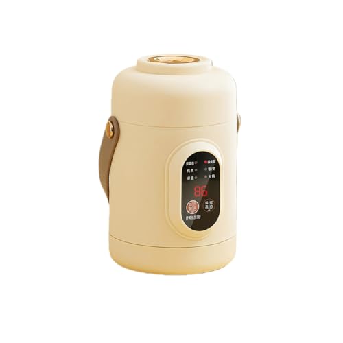 WIOLE電気シチュー鍋 小型 保温調理鍋 蒸し器付き 陶器製スープポット 800ML 大容量 保温機能付き 110V/500W 操作が簡単 軽量で持ち運びに便利 1〜2人用 自宅 車中泊 アウトドア オフィス 寮 一人暮らし 贈り物などに適しています (