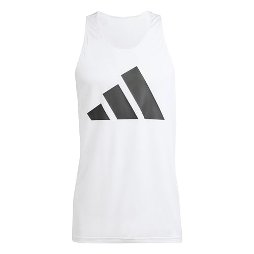 adidas Débardeur de Sport Blanc Homme Run It Tank Blanc XL
