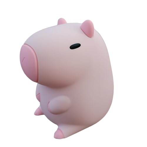 Luminária de Silicone Capivara Capybara - Luz Noturna LED Recarre...