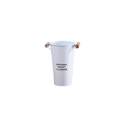 花瓶 フラワーバケット ブリキ製 植木鉢 植木鉢 アンティークブリキバケツ ガーデニング用 アンティークスタイル 防食 ハンドル付き フラワーショップ フラワーバケツ 造花花瓶 雑貨 収納 gardeni