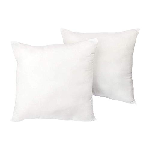 IZO All Supply Square Sham Stuffer Throw Pillow Insert, White, 16 by 16 Inches, Pack of 2