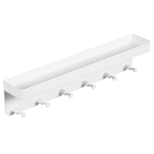 SUPVOX Medallero de Pared Blanco, Exhibidor Resistente para Premios de Gimnasia, Fútbol y Competencias, Fácil Instalación con Ganchos y Tornillos Incluidos