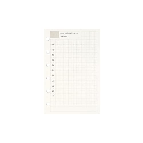 Image of Zelten Loose Leaf Punched Paper Refills Paper for 6 Hole Binder Personal Organizer Diary Notebook Refillable Planner (Daily Planner,A7 /6 Hole)