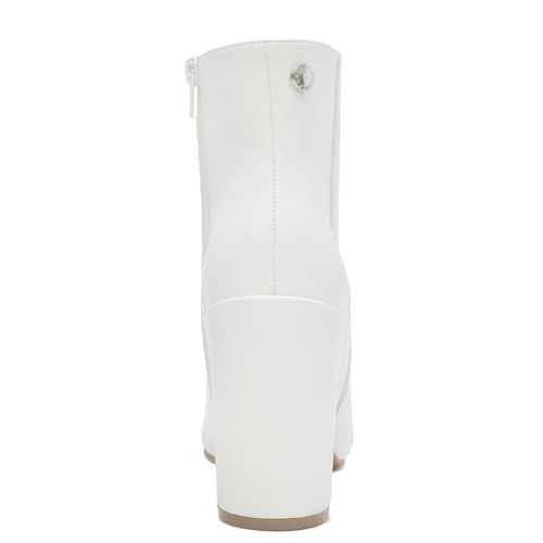 NAUTICA Women's Heeled Ankle Bootie with Pointed Toe, Block Heel, and Side Zipper for Winter - Yeva4