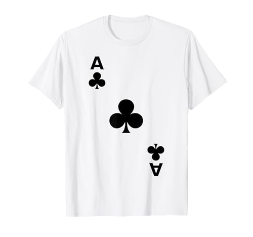 Kartenspiel Kreuz As Spielkarte Karte Karneval Party Kostüm T-Shirt