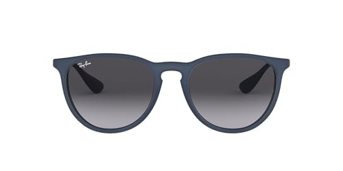 Ray Ban Gafas de sol, Erika, Azul/Gunmetal (Blue/Gunmetal), con lente Gris Degradada (Grey Gradient)