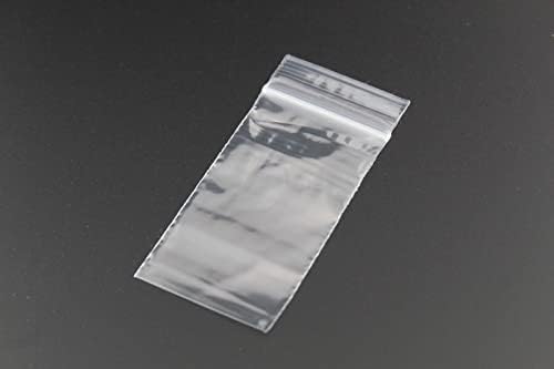 Grip Seal Bags - Self Seal Resealable Food Safe - 1.5" x 2.5" / 37mm x 62mm - Pack of 1000