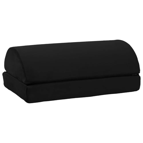 Coussin repose-pieds salon en velours noir pour vos moments détente
