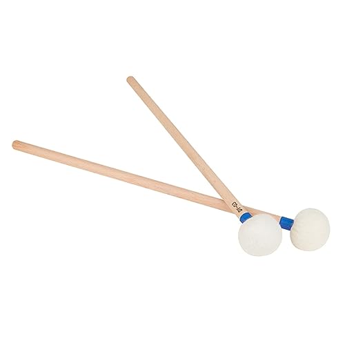2 Baquetas de Percusión con Cabeza de Fieltro Azul miniatura 1