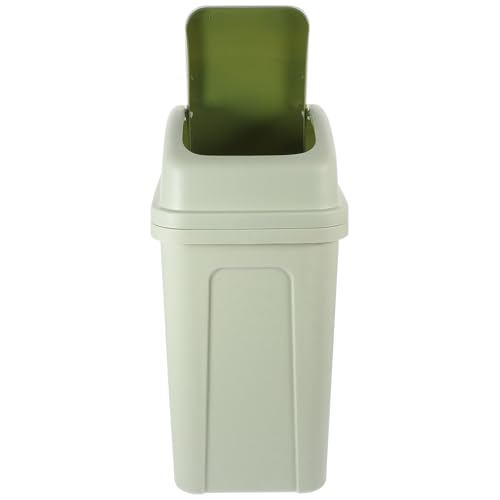 Caneca de basura grande con tapa de plástico 15l color verde claro