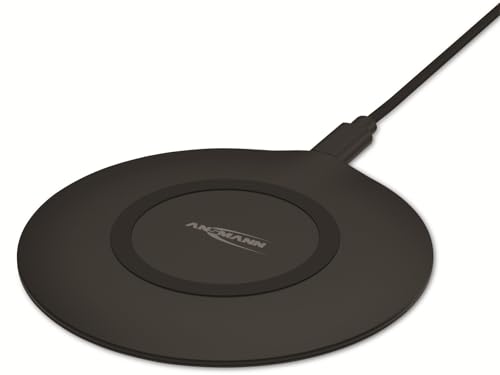 ANSMANN WiLine 15R stazione di ricarica Qi, caricatore Wireless, compatibile con Tutti i dispositivi finali Come iPhone, Samsung, Huawei, AirPods e altri ricevitori Qi