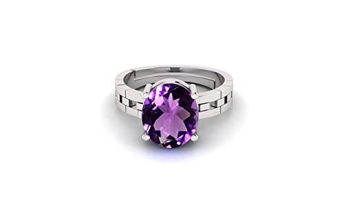 Bague améthyste ajustable en argent, le cadeau astrologique idéal - 3