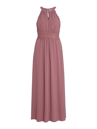Vila Damen Vimilina Halterneck Maxi Dress-Noos Kleid, Mesa Rose/Detail:Elastic,38