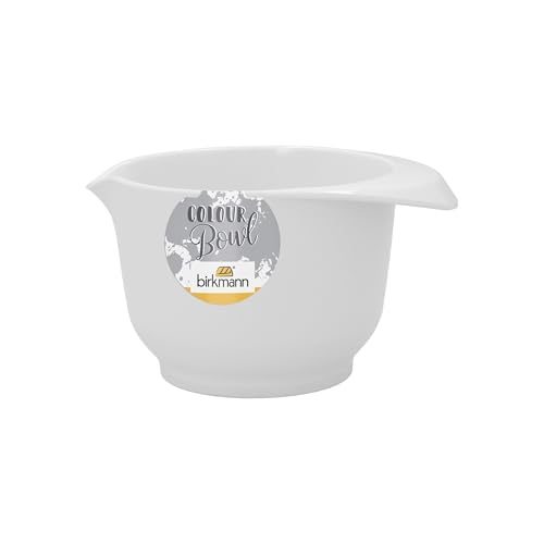 Birkmann, Colour Bowls Rühr- und Servierschüssel, Weiß, 0,5 Liter, Melamin, kratzfest, standfest, nachhaltig, 708624