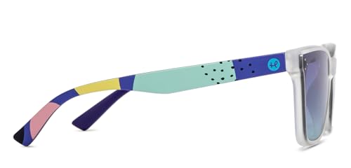 Image of Hooper Memphis Collection | Full Rim Rectangular Branded and Stylish Kids Sunglasses | 100% UV Protected | For Boys & Girls (Age 5-8 yrs) | HP S16086