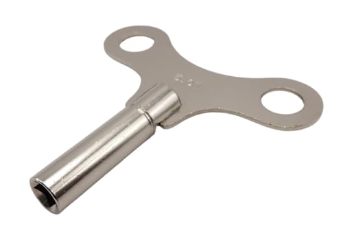 KD89 - Llave de cuerda tipo mariposa de acero niquelado para relojes, relojes antiguos o modernos, campanillas, caja de música, péndulos de chimenea, comtoise, ojo de buey (N°7 = 4 mm)
