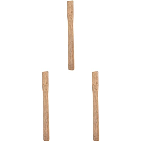 3 piezas for maul - hacha de renovación, hachas planas antiguas for jardín, herramientas Yuanzu, broca de repuesto, mango de supervivencia de madera reemplazable, madera dura, recta, for acampar, re c