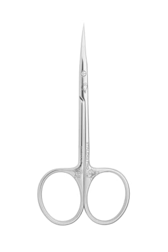 Staleks Pro Cuticle Scissors Manicure Pedicure Nails Exclusive SX-22/1 Magnolia, Silver, universal