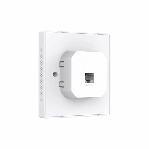 Image of EAP115-Wall N300 Wireless Wall-Plate Access Point, Single Band, PoE 802.3af, 300Mbps, Cloud Managed, White Compatible with TP-Link