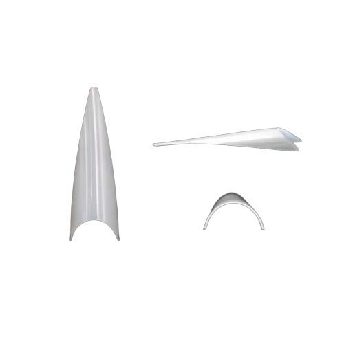Bint Nails 500PCS Lavish Long Clear Stiletto Nail Tips For Acrylic Nails (Natural)