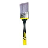 Richard 80832 Goose Neck Angular Paint Brush with Flexible Soft Grip Handle, Firm Polyester Filaments, 2-1/2 Inch