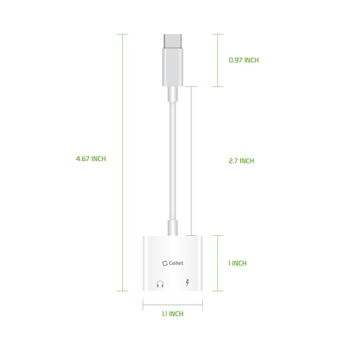 Cellet Cable Adaptador USB-C a Audio Aux 3.5mm miniatura 5