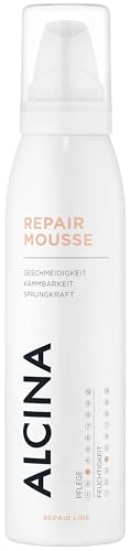 ALCINA Repair-Mousse | 1 x 150 ml | regenerierender Pflege-Schaum | für trockenes & beanspruchtes Haar | verbessert die Kämmbarkeit | ohne Ausspülen