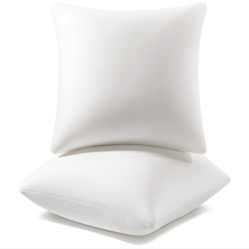 Image of AM AEROMAX 20 x20 Pillow Insert (Pack of 2) Memory Foam Throw Pillow Insert Sham Square for Decorative Cushion Bed Couch Sofa Without Deform After Longtime Use, White
